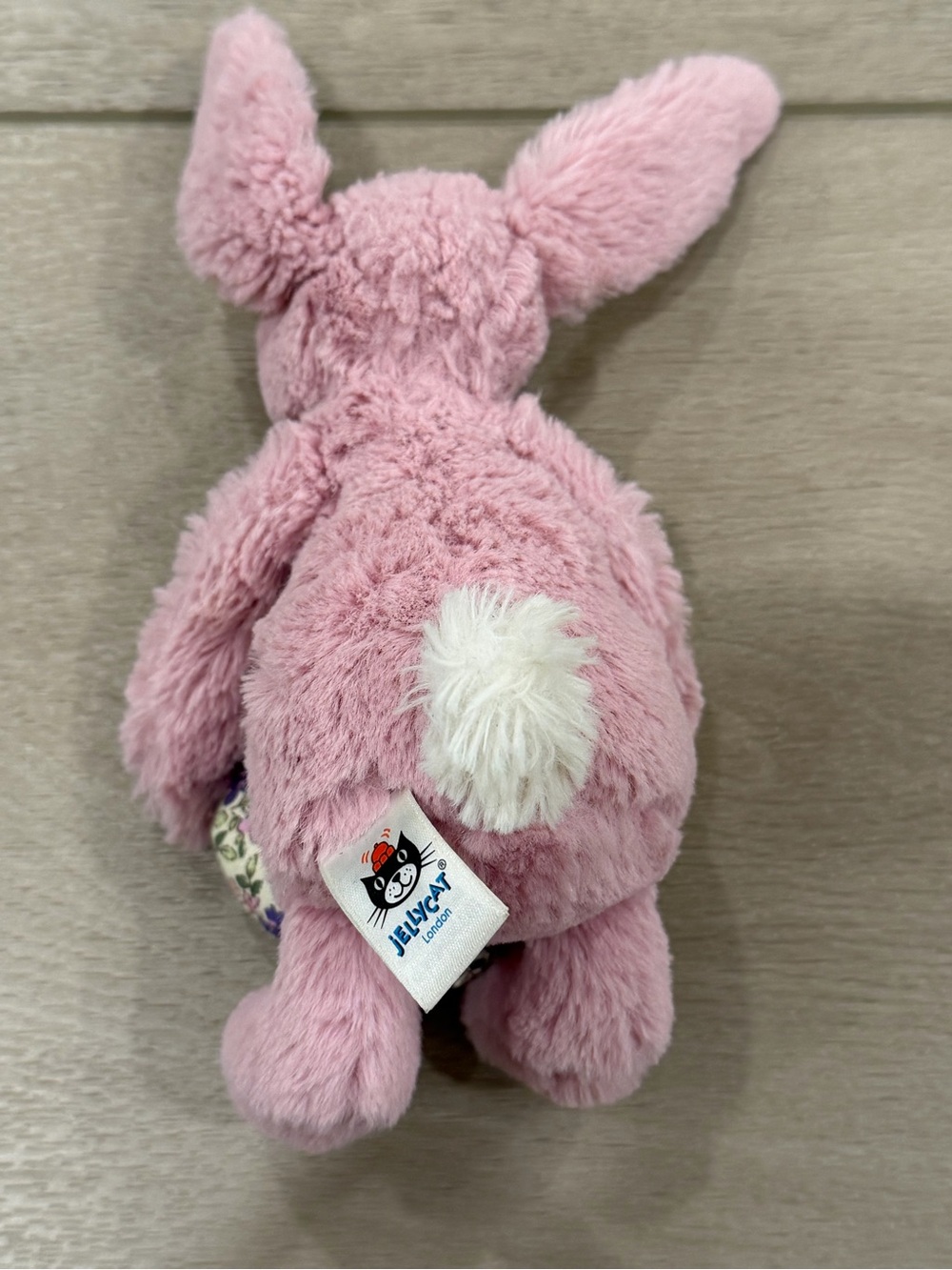 Jellycat Blossom Pink Tulip Heart Bunny Plush Small 6" - Picture 3 of 6